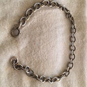 David Yurman sterling silver oval link necklace .